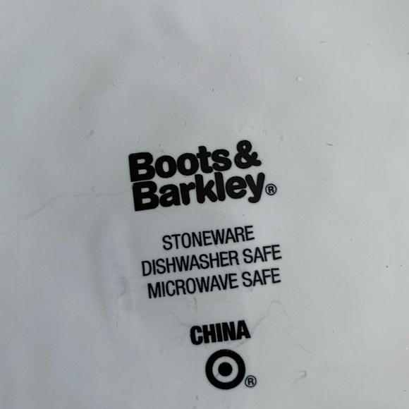 Boots & Barkley Dog Boots Barkley White Stoneware Pet Feeding Bowl